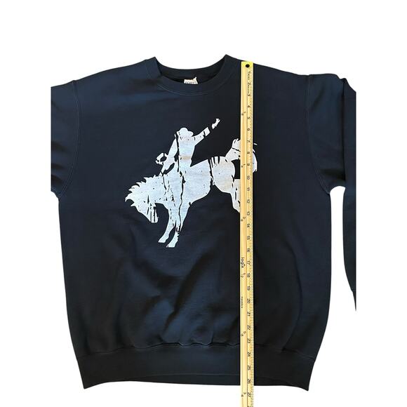 Vintage Cowboy Graphic Crewneck Sweatshirt Size L WesternWear CowboyStyle Rodeo - Picture 6 of 7
